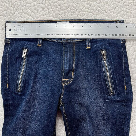 Hudson Moto Jeans Skinny Ankle Zip Pocket Dark Wash Denim Size 27 Y2K Streetwear - Picture 13 of 16